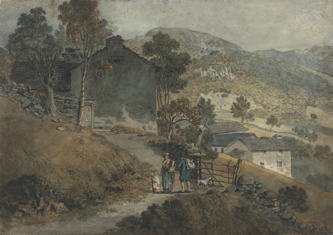 Paysage avec Cottages et Figures - James Ward