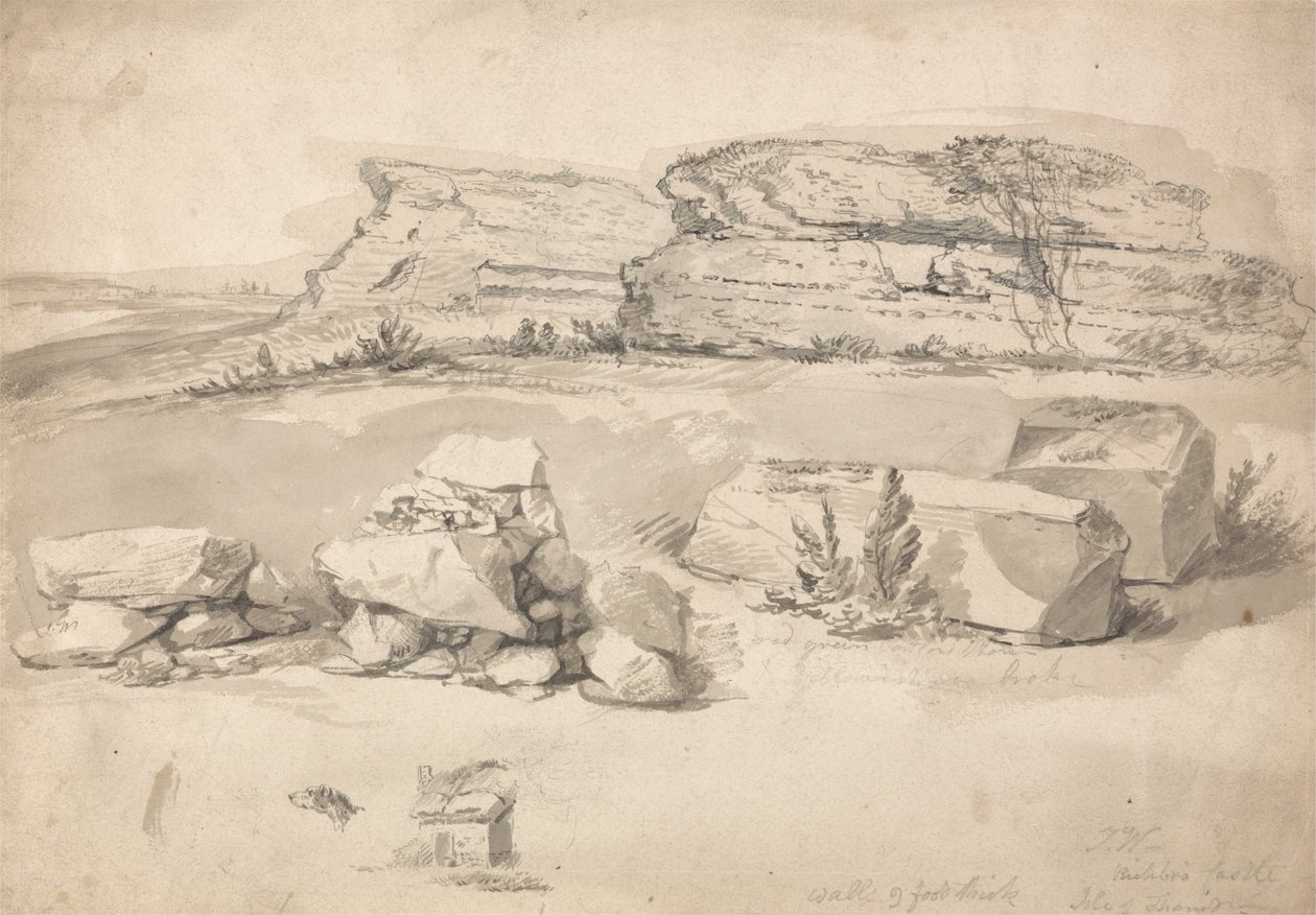 Ruines du château de Richborough, île de Thanet - James Ward