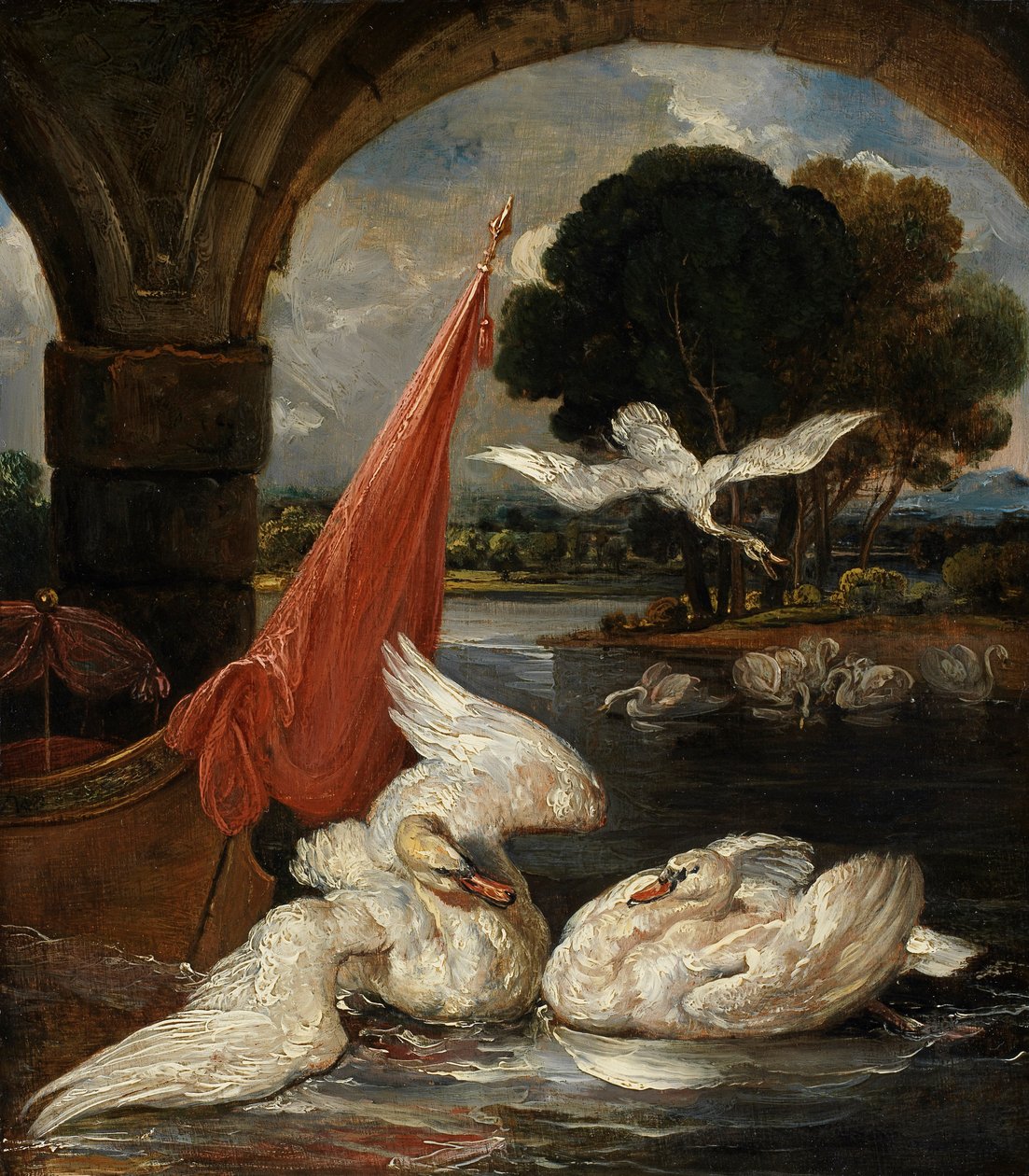 La descente du cygne, illustration pour 