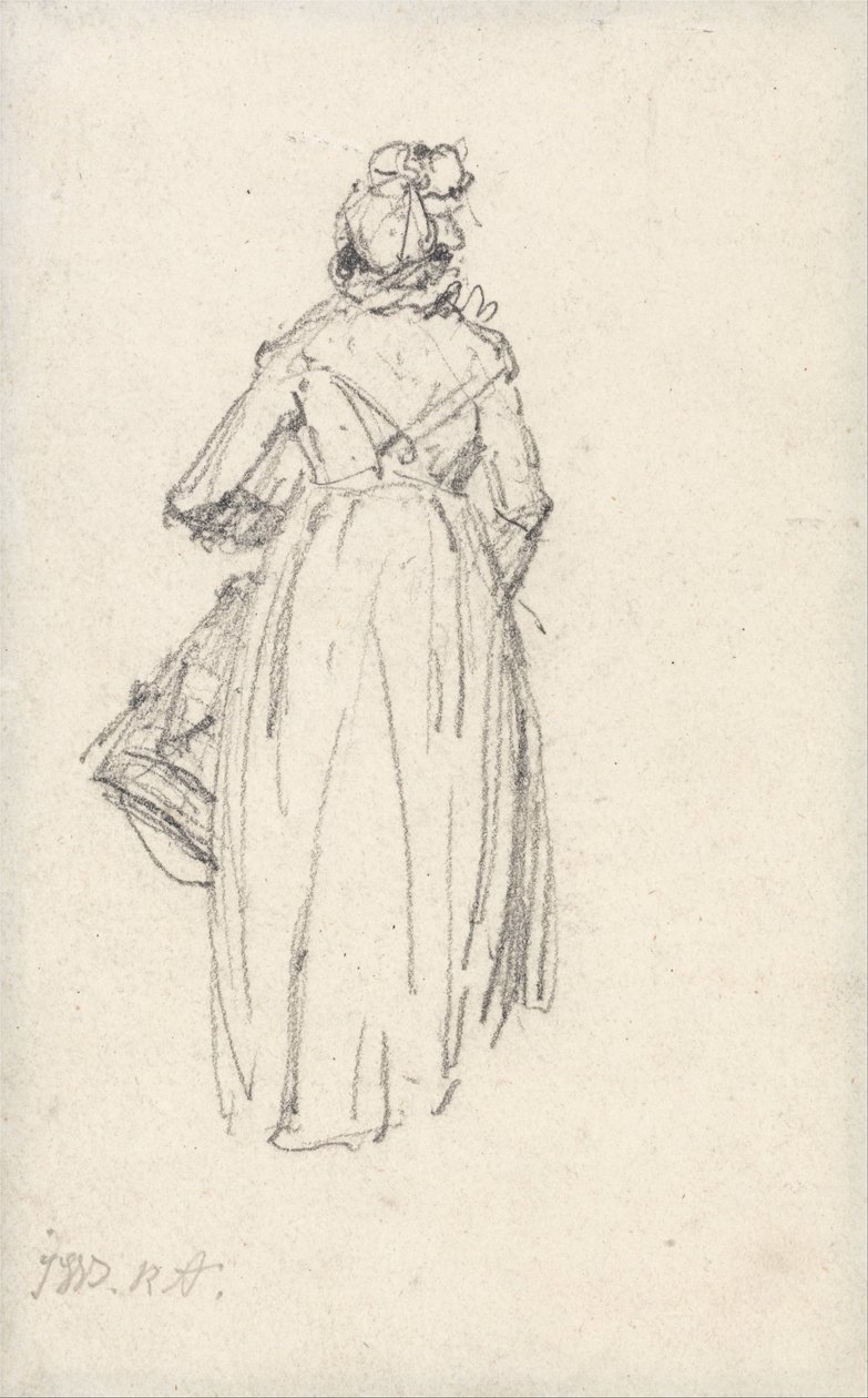 Femme Debout, Vue de Dos - James Ward