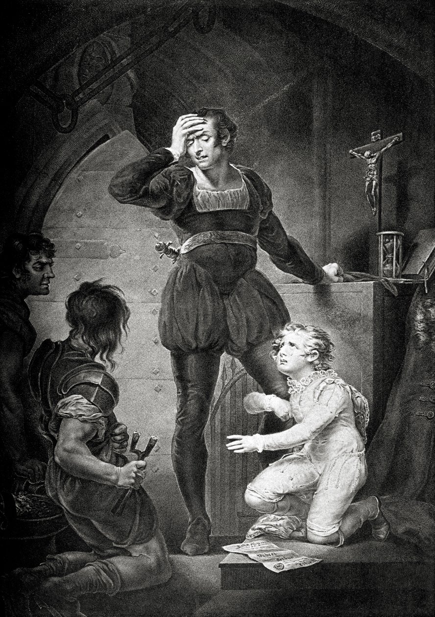 Le Roi Jean. Acte IV, scène I : Hubert avec Arthur dans la prison - James (after) Northcote