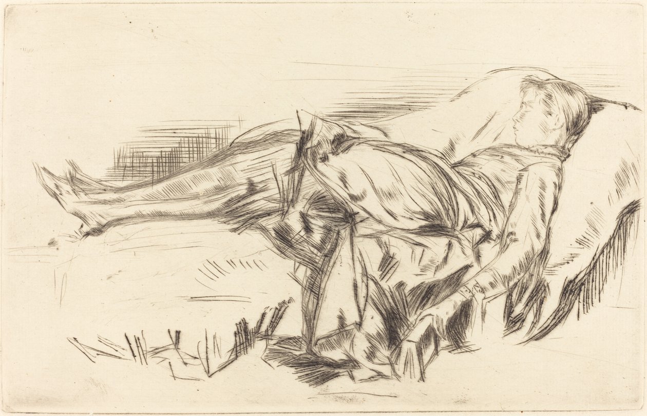 Un enfant sur un canapé, No.2, c. 1873-1875 - James Abbott McNeill Whistler