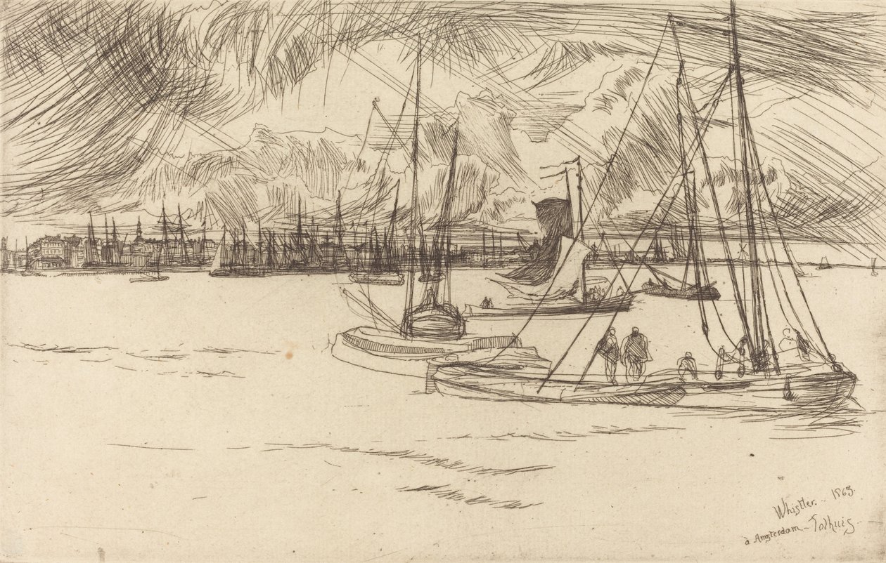 Amsterdam depuis le Tolhuis, 1863 - James Abbott McNeill Whistler