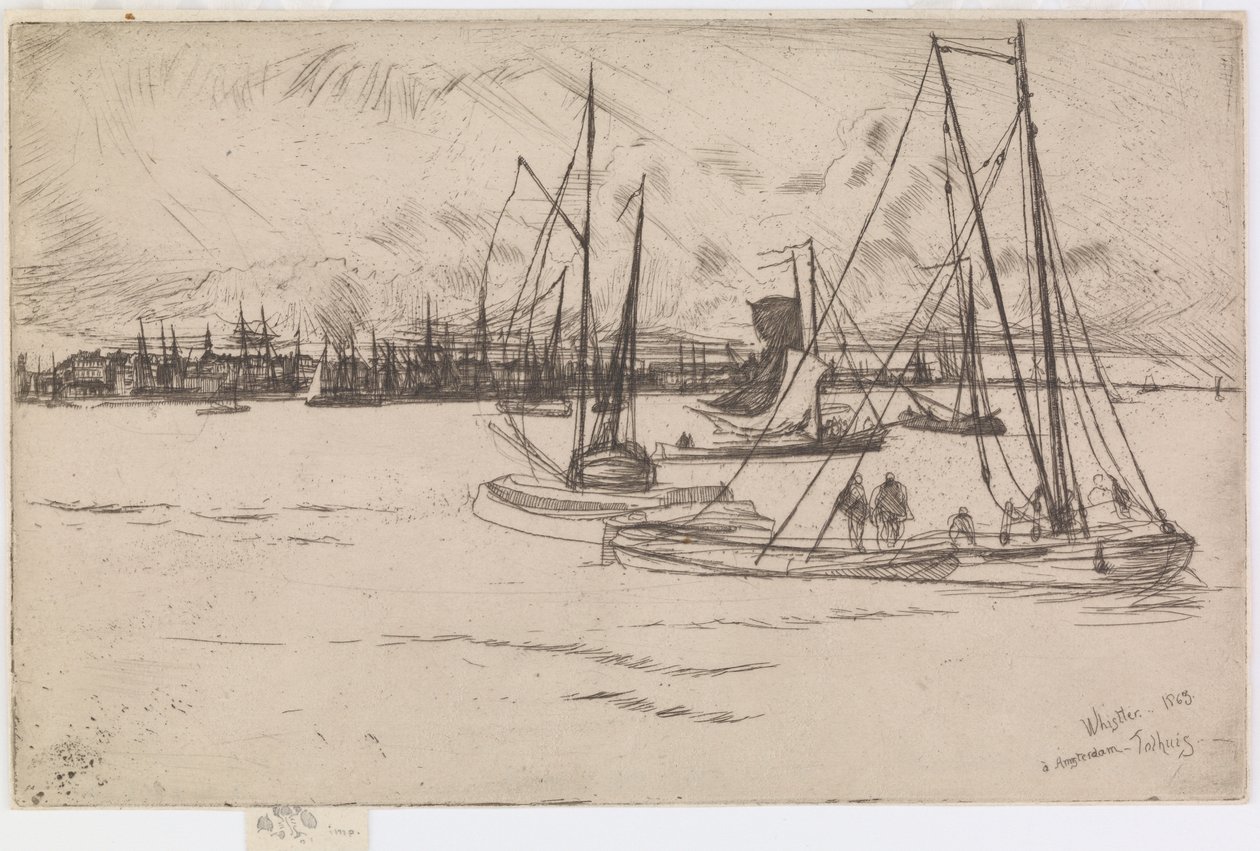 Amsterdam, depuis le Tolhuis, 1863 - James Abbott McNeill Whistler