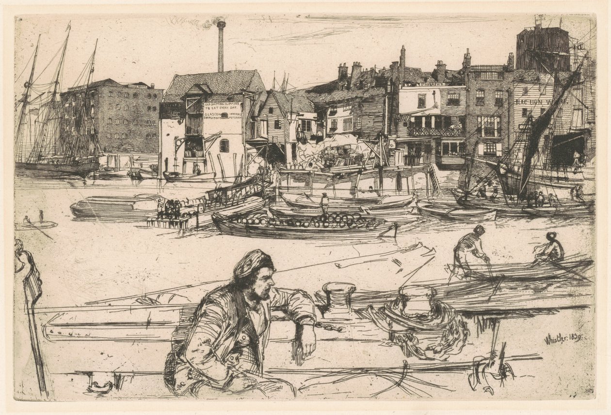 Quai du Lion Noir - James Abbott McNeill Whistler