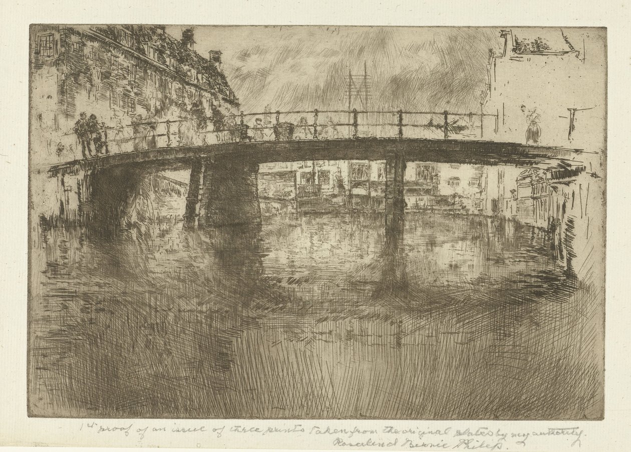 Pont à Amsterdam - James Abbott McNeill Whistler