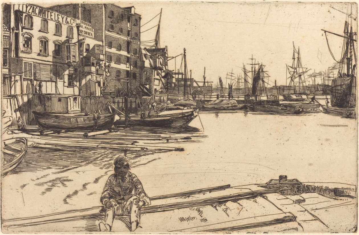 Eagle Wharf, 1859 - James Abbott McNeill Whistler
