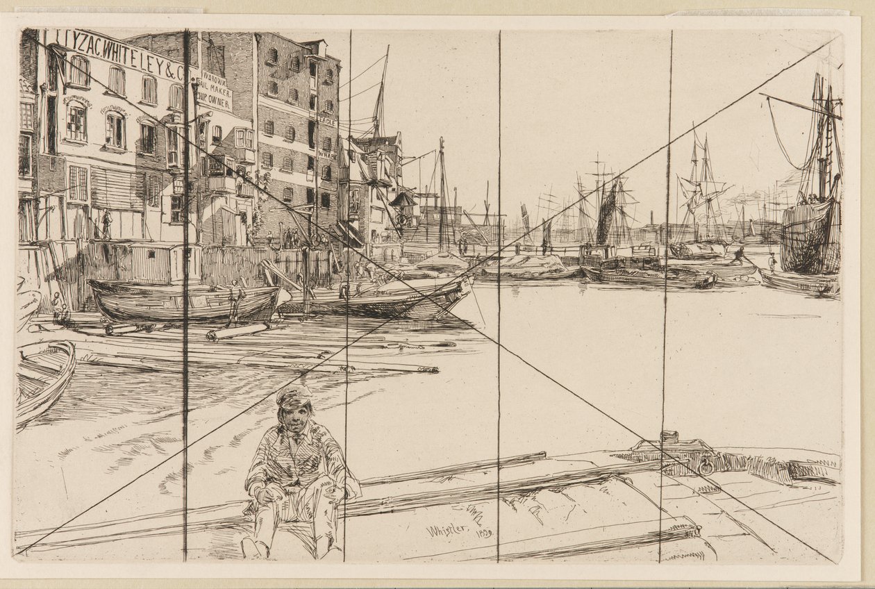 Eagle Wharf Tyzac Whiteley and Co., 1859 - James Abbott McNeill Whistler