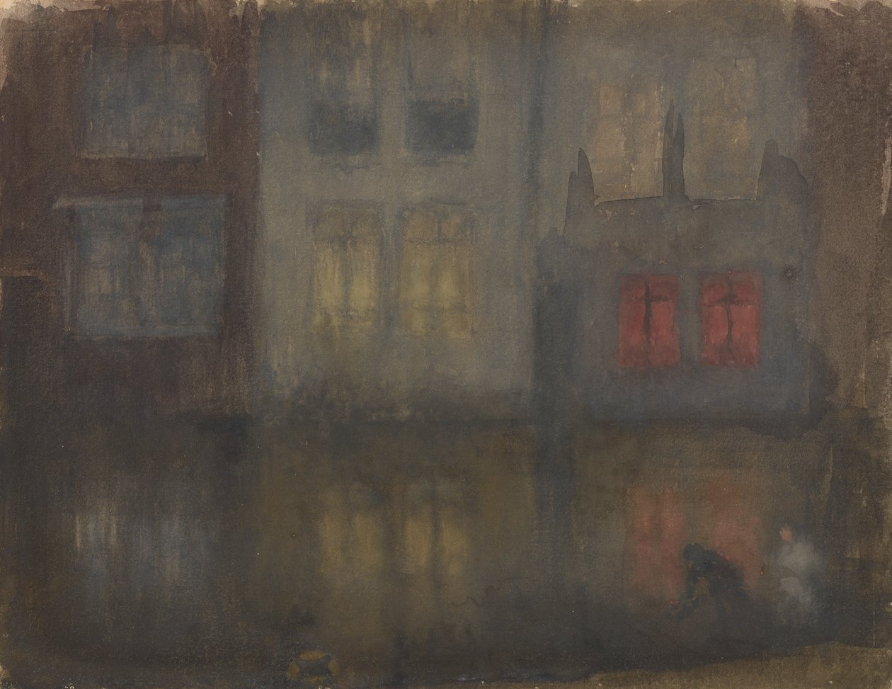 Nocturne : Noir et Rouge, Canal arrière, Hollande - James Abbott McNeill Whistler