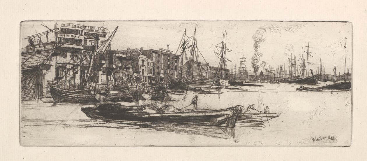 Entrepôts de la Tamise - James Abbott McNeill Whistler