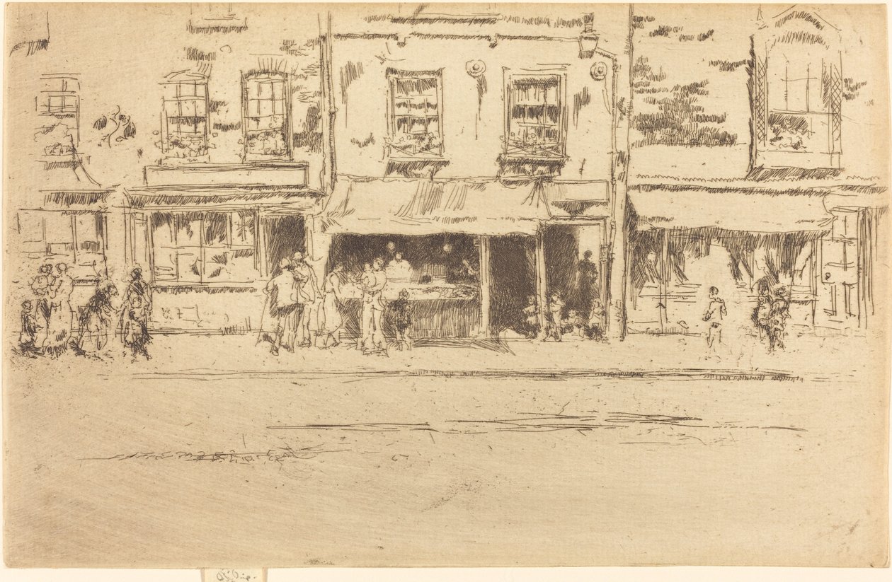 La poissonnerie, Chelsea animée - James Abbott McNeill Whistler
