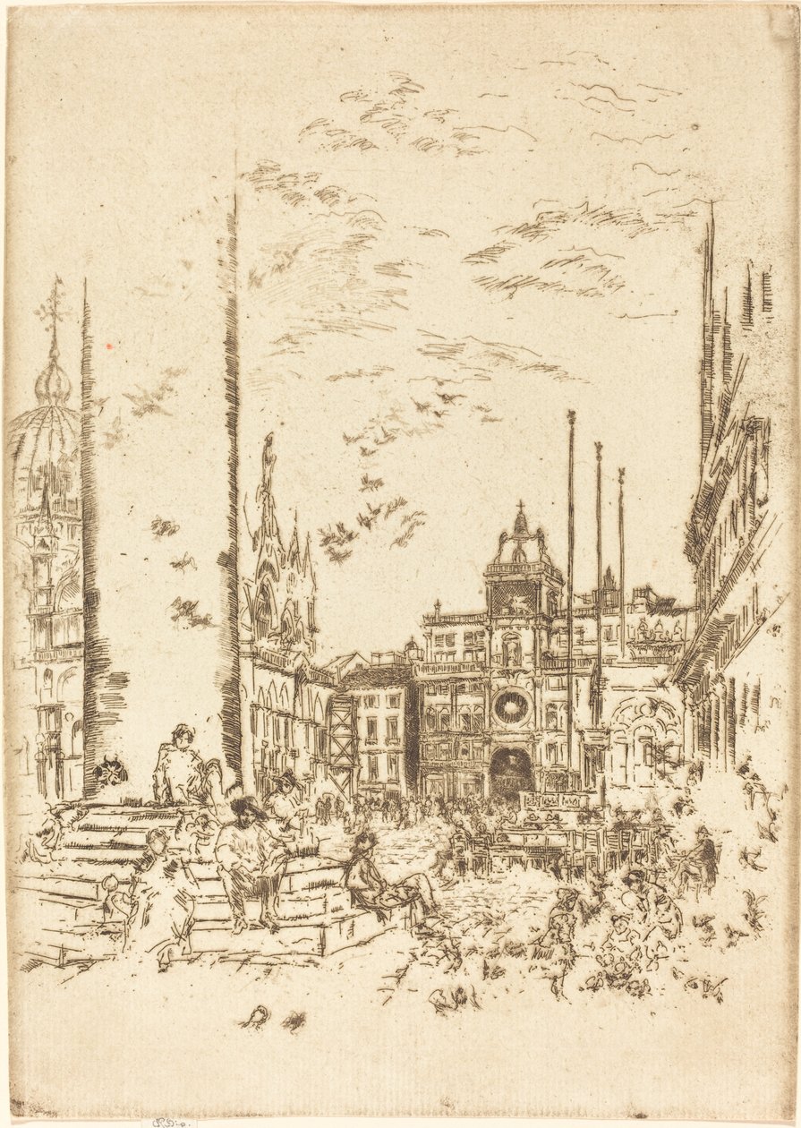 La Piazzetta, 1880 - James Abbott McNeill Whistler