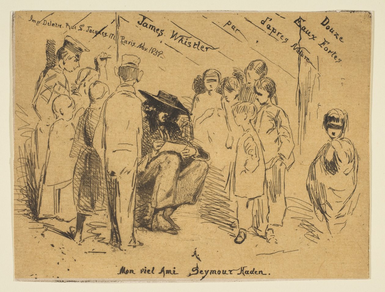 Page de titre de la série française Douze Eaux-Fortes d