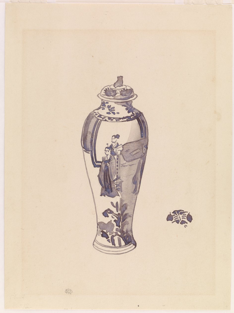 Vase avec corps légèrement bombé, 1876-1878 - James Abbott McNeill Whistler