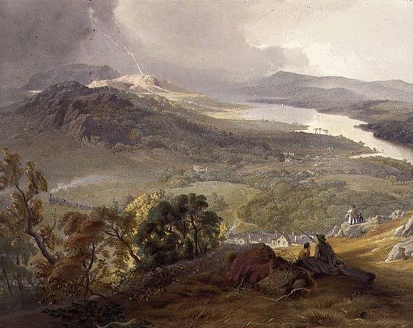 Lac Windermere, détail du Chemin de Fer du Bord du Lac, de 