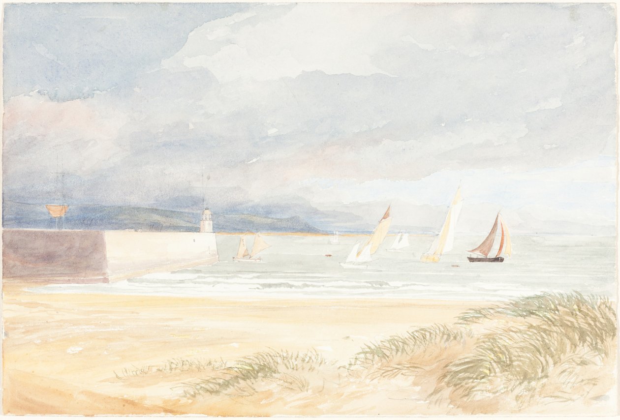 Scène de Rivage avec Voiliers (Portland, Dorset ?) - James Bulwer