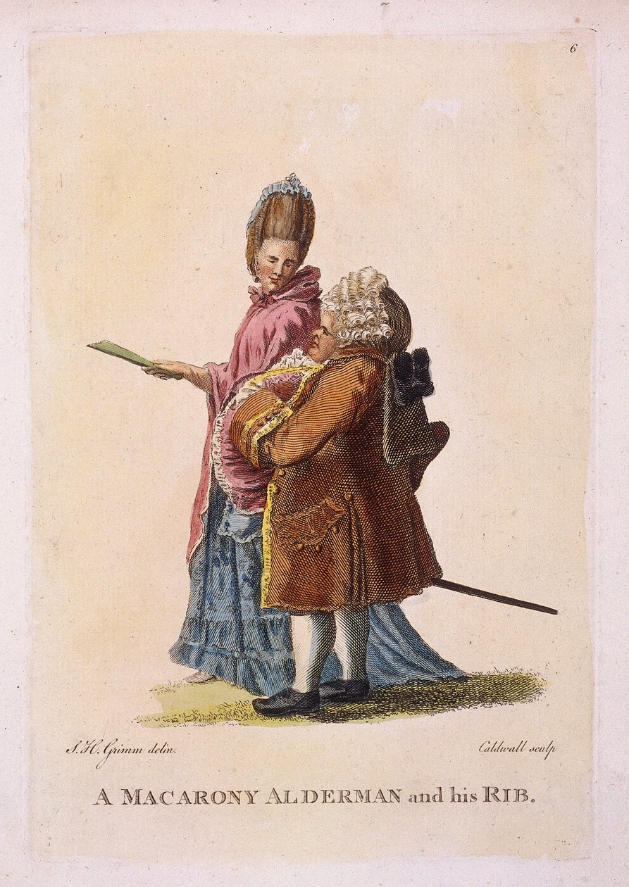 Un échevin macaroni et sa femme - James Caldwall