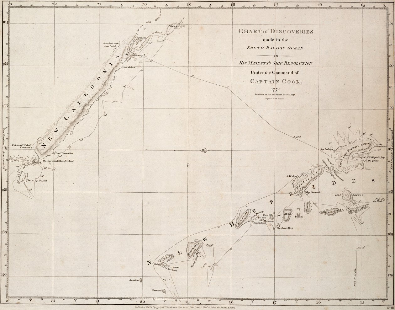Carte des découvertes faites dans l