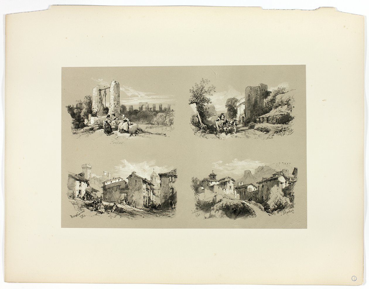 Fréjus, Beaucaire, Château, de Sélections pittoresques - James Duffield Harding