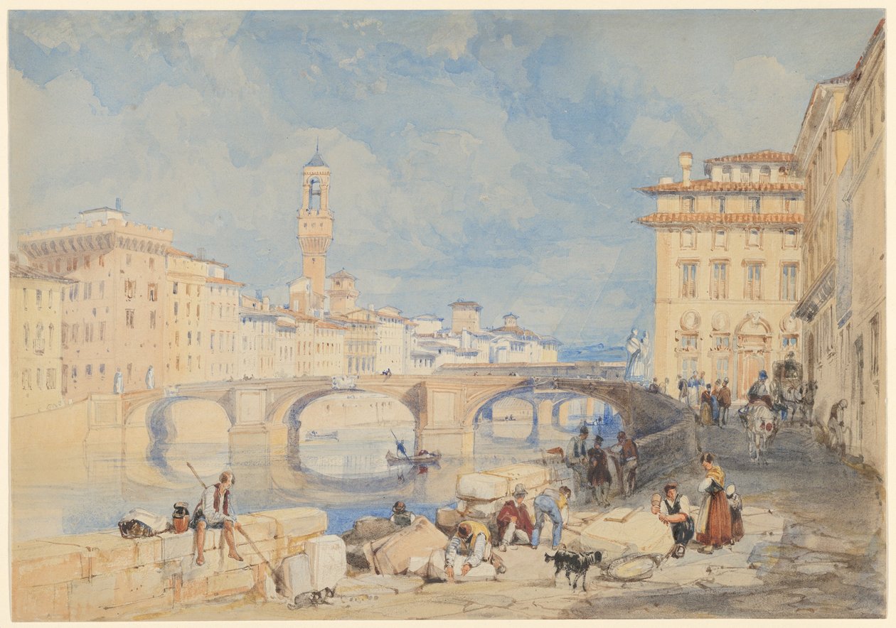 Ponte Santa Trinità, Florence - James Duffield Harding