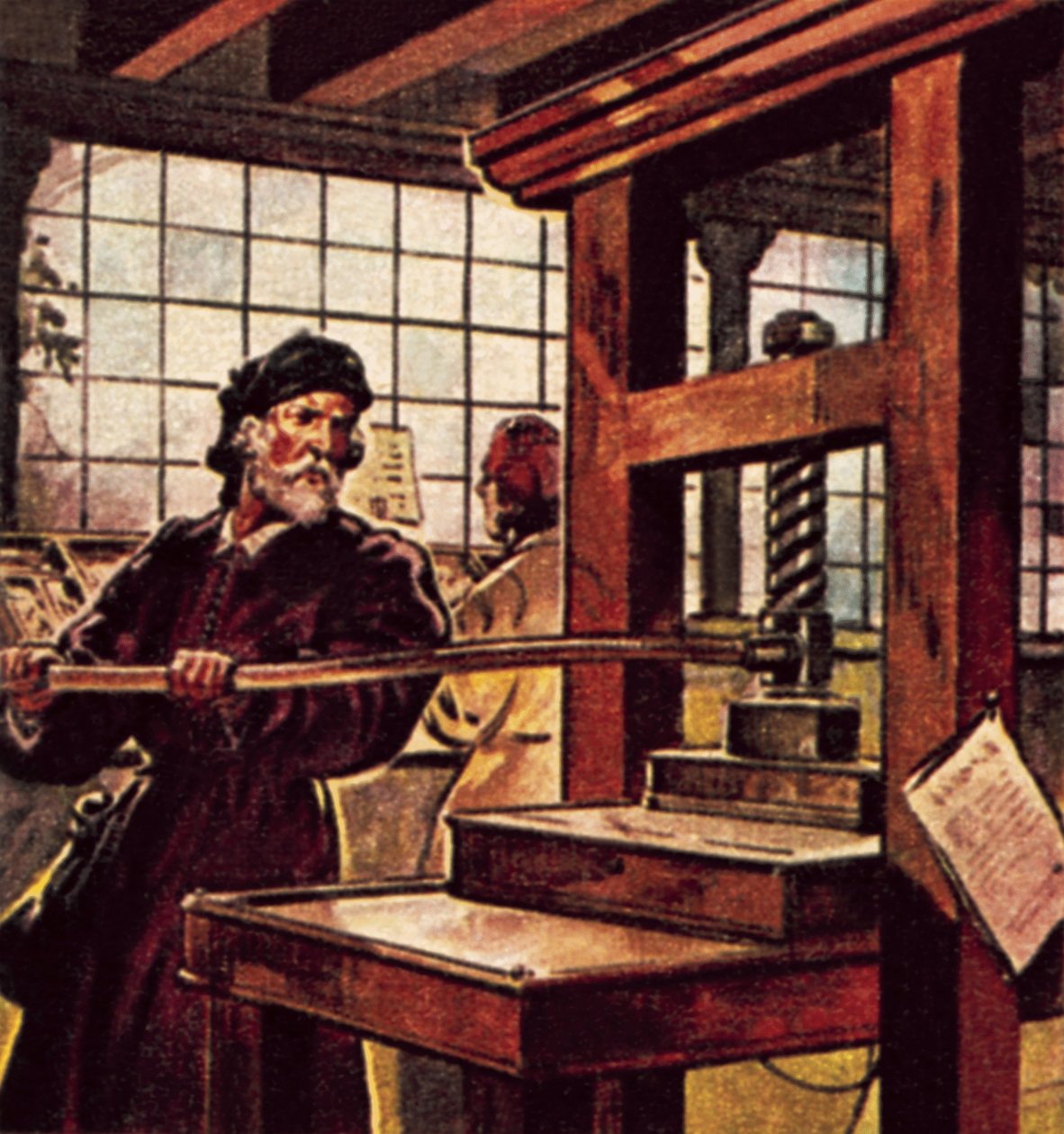 La presse à imprimer de Caxton - James Edwin McConnell