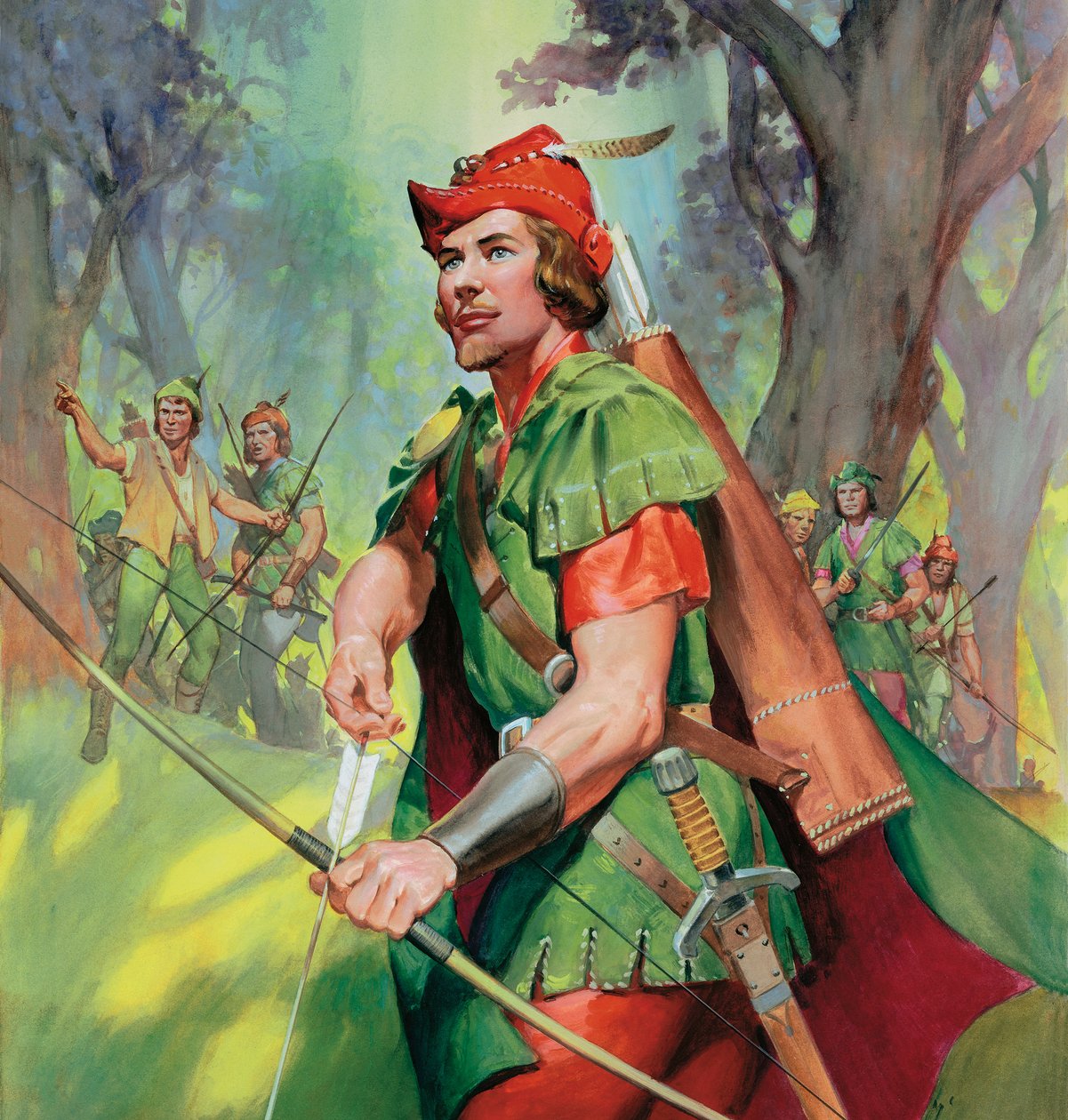 Robin des Bois (gouache sur papier) - James Edwin McConnell