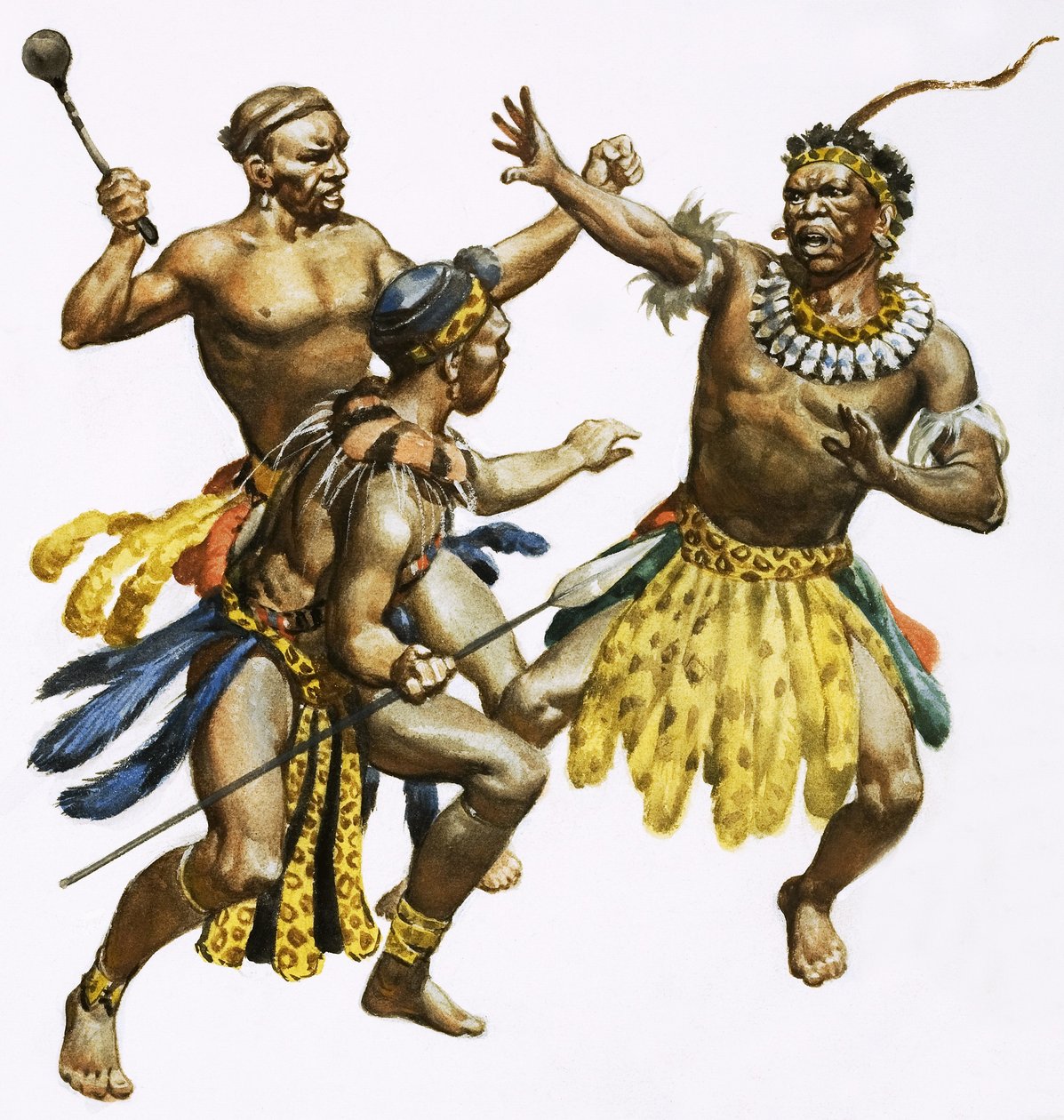 Le chef zoulou Shaka attaqué - James Edwin McConnell