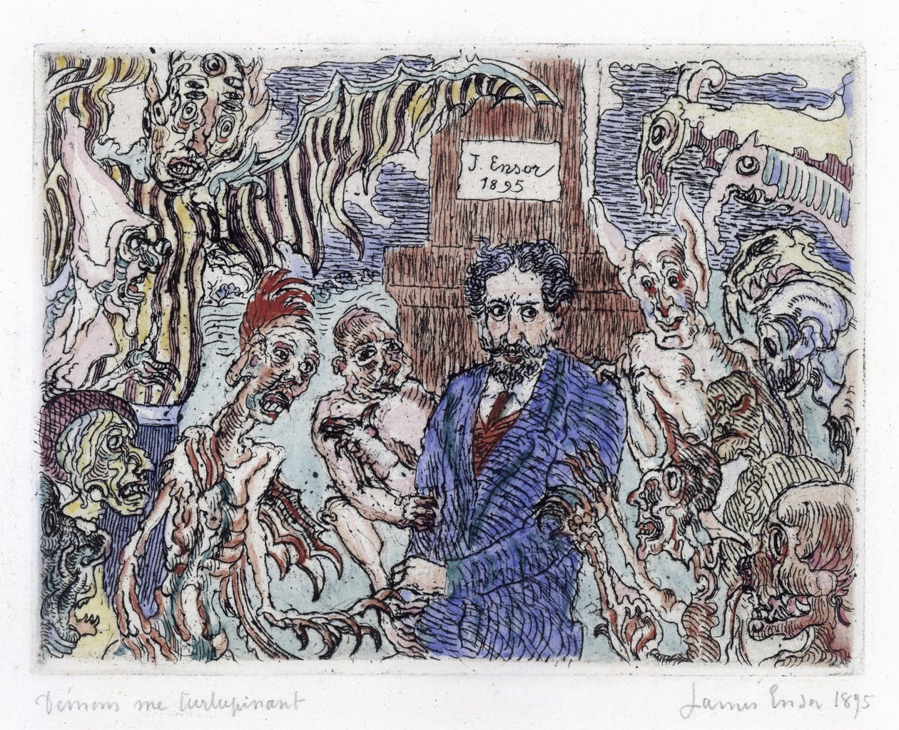 Les démons qui me tourmentent (Démons me turlupinant) - James Ensor