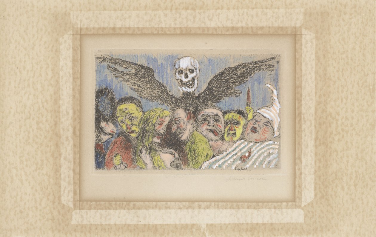 Les péchés capitaux maîtrisés par la mort - James Ensor