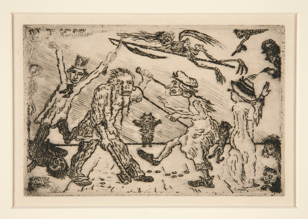La colère, du portfolio Les péchés capitaux - James Ensor