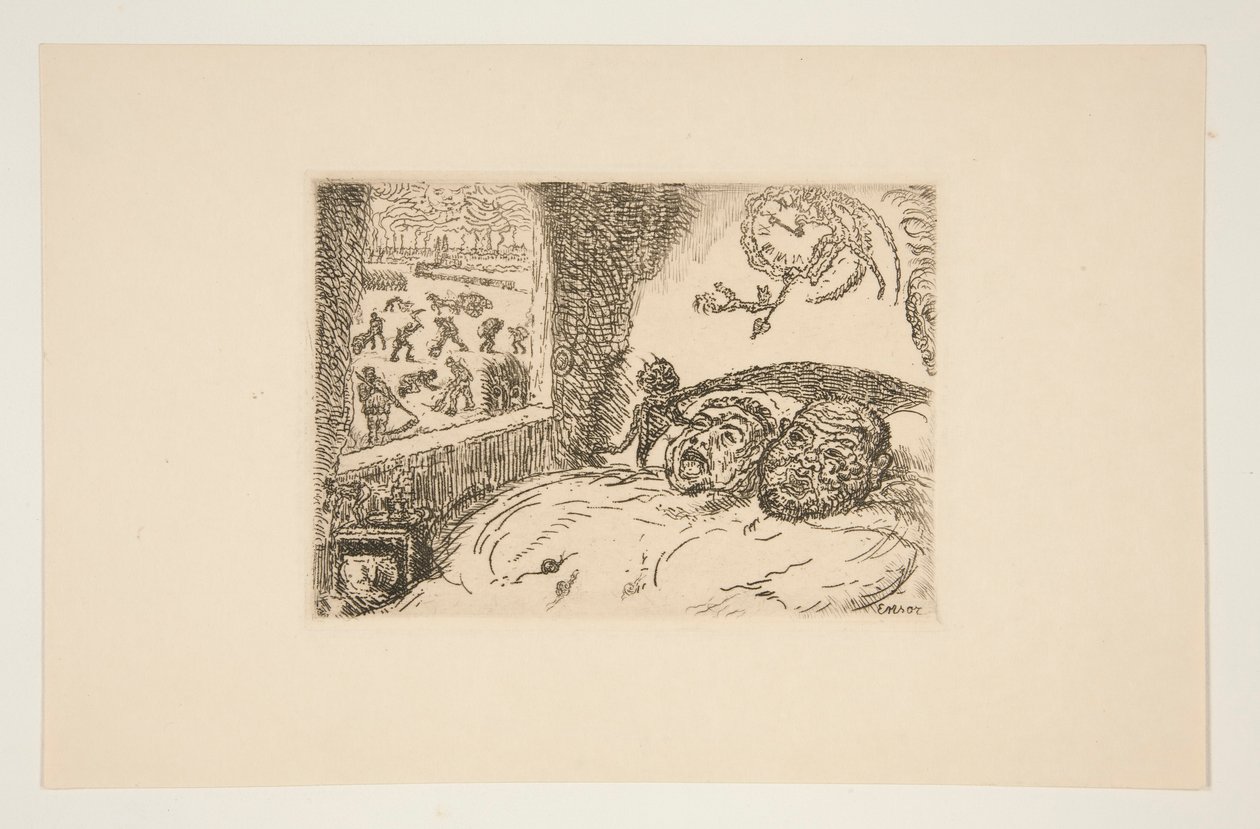 La Paresse, du portfolio Les Péchés Capitaux - James Ensor