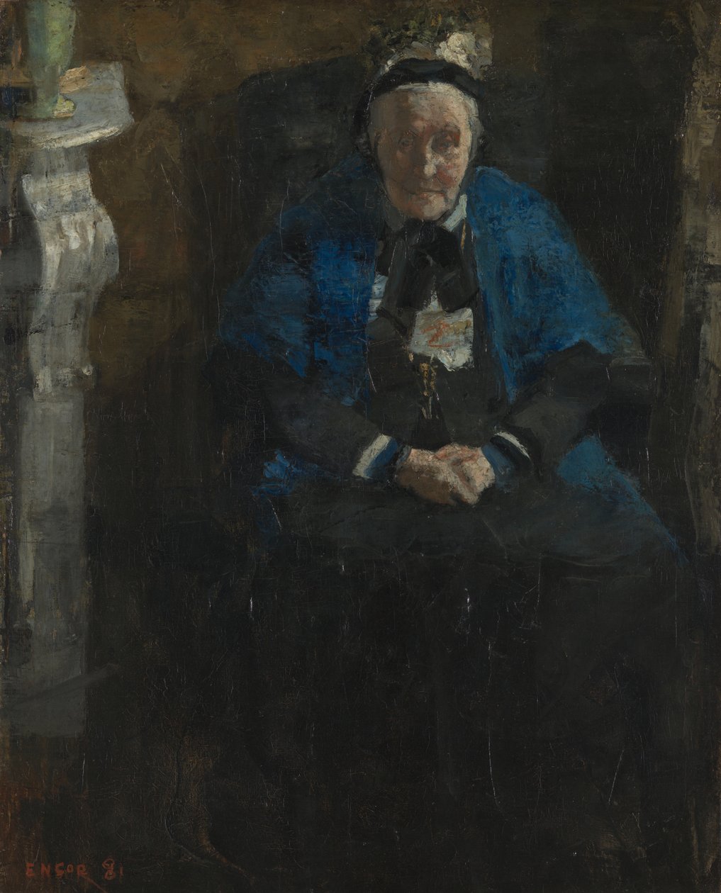 Femme au châle bleu - James Ensor