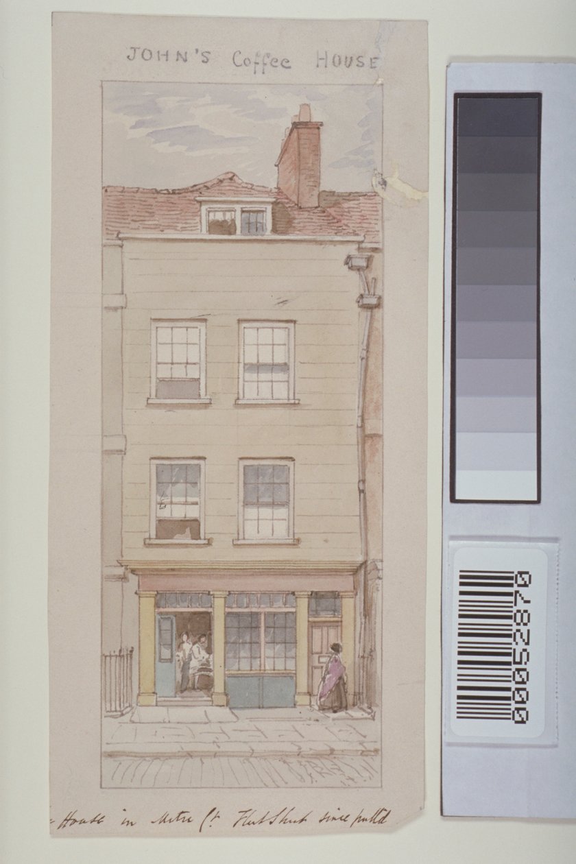 Vue de Mitre Court, Fleet Street, montrant la maison de café de John, c.1850 - James Findlay