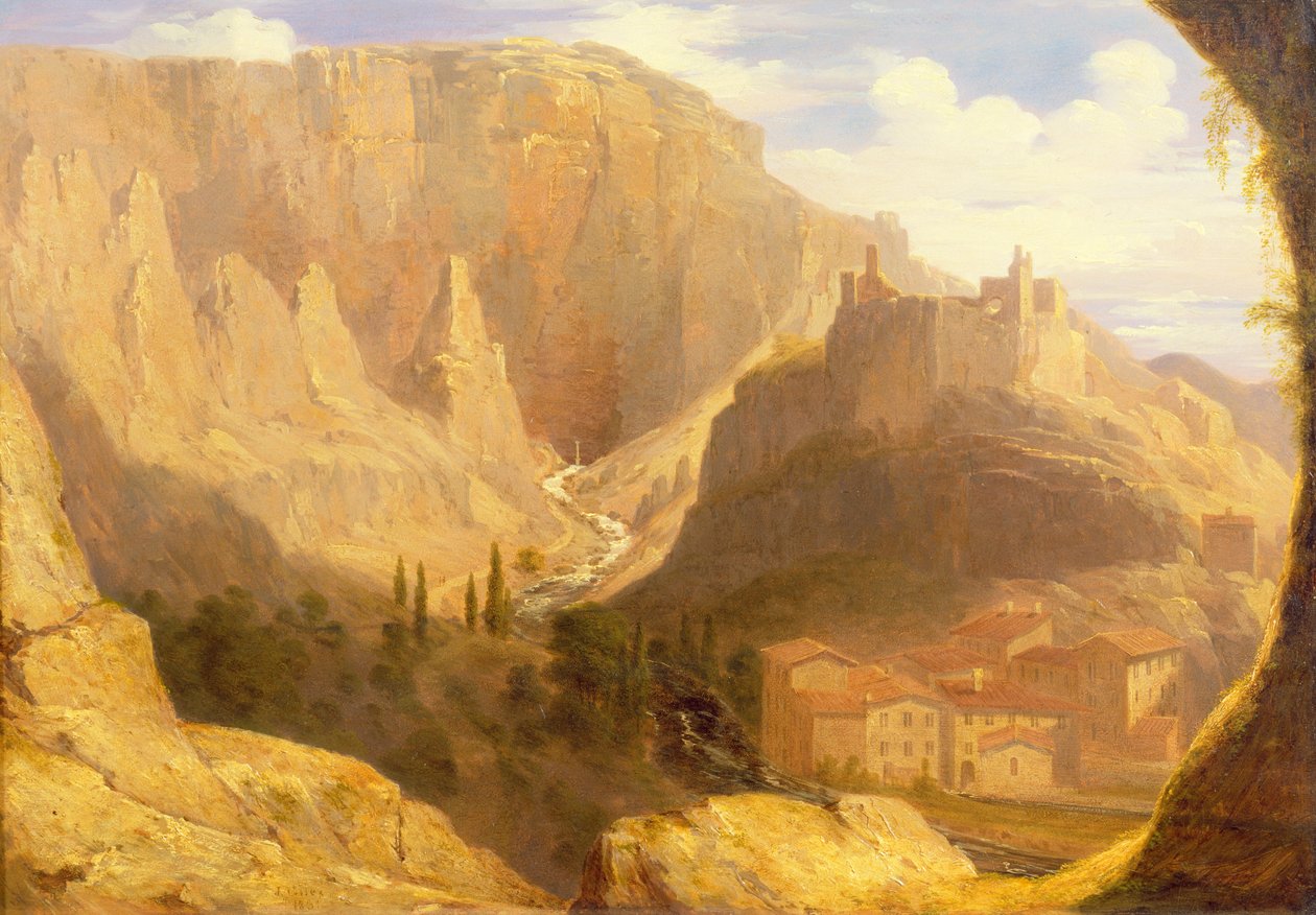 Ville colline en Italie, 1831 - James Giles