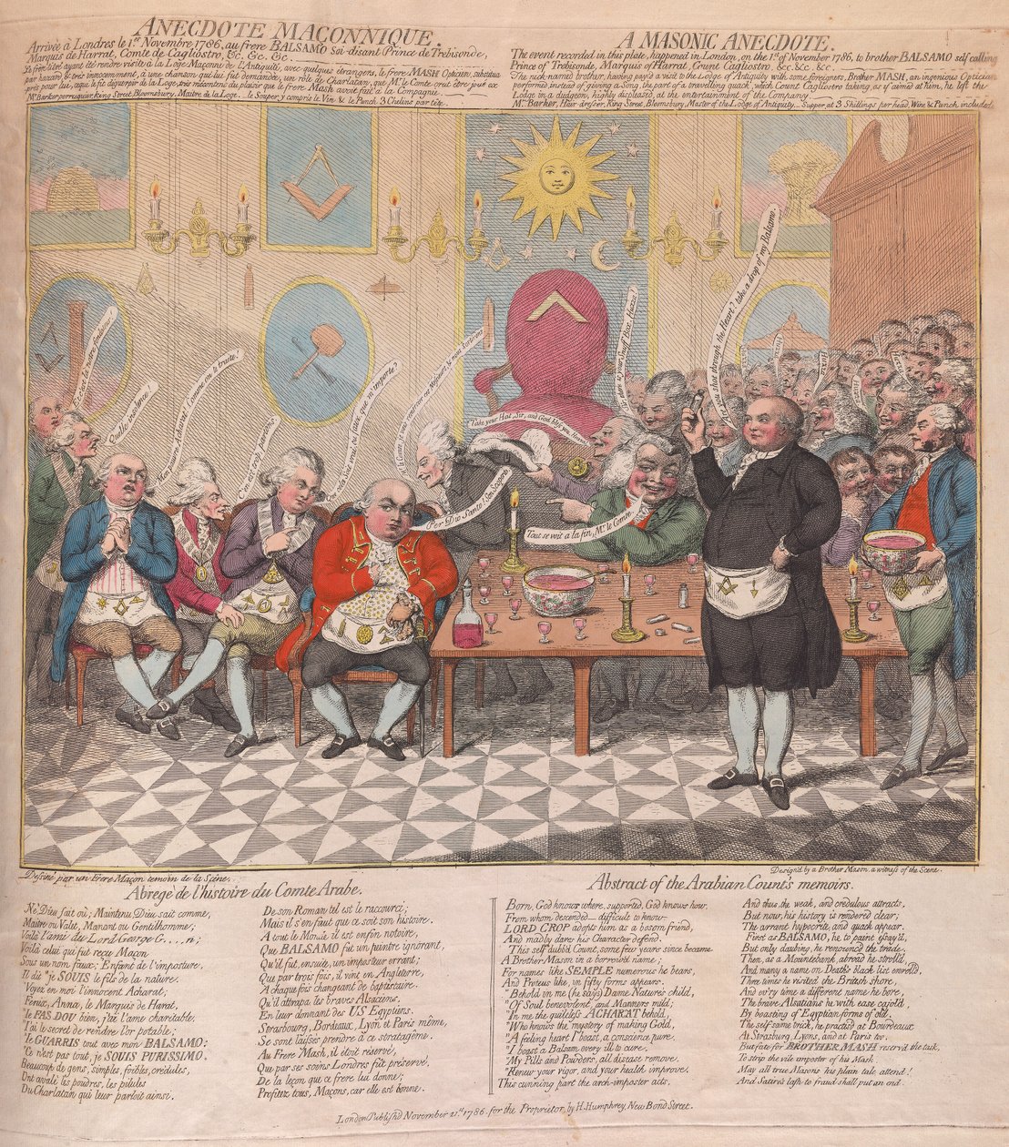 Une anecdote maçonnique - James Gillray