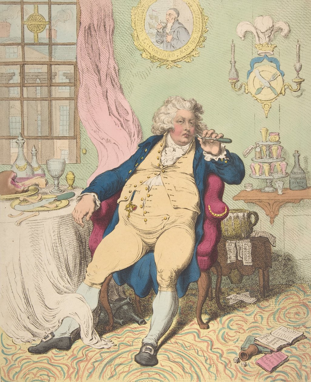 Un voluptueux sous les horreurs de la digestion, 2 juillet 1792 - James Gillray