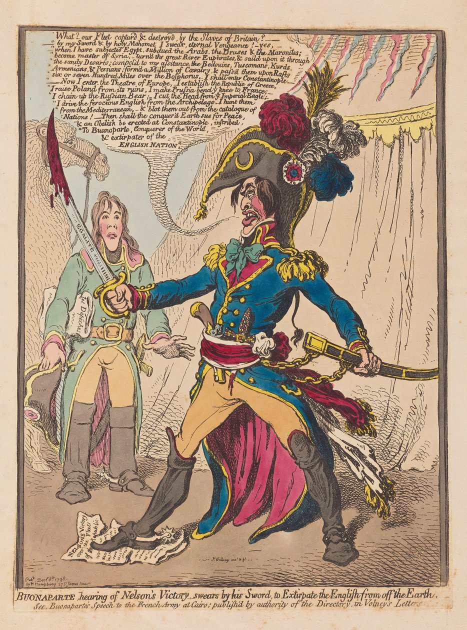 Bonaparte apprenant la victoire de Nelson jure par son épée d