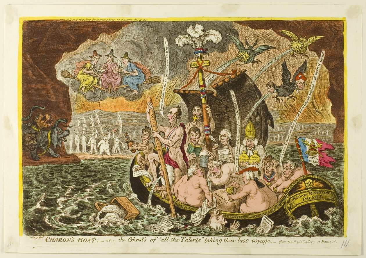 Le bateau de Charon - James Gillray