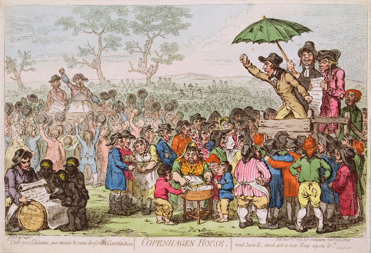Copenhagen House pub. par H. Humphrey, 1795 - James Gillray