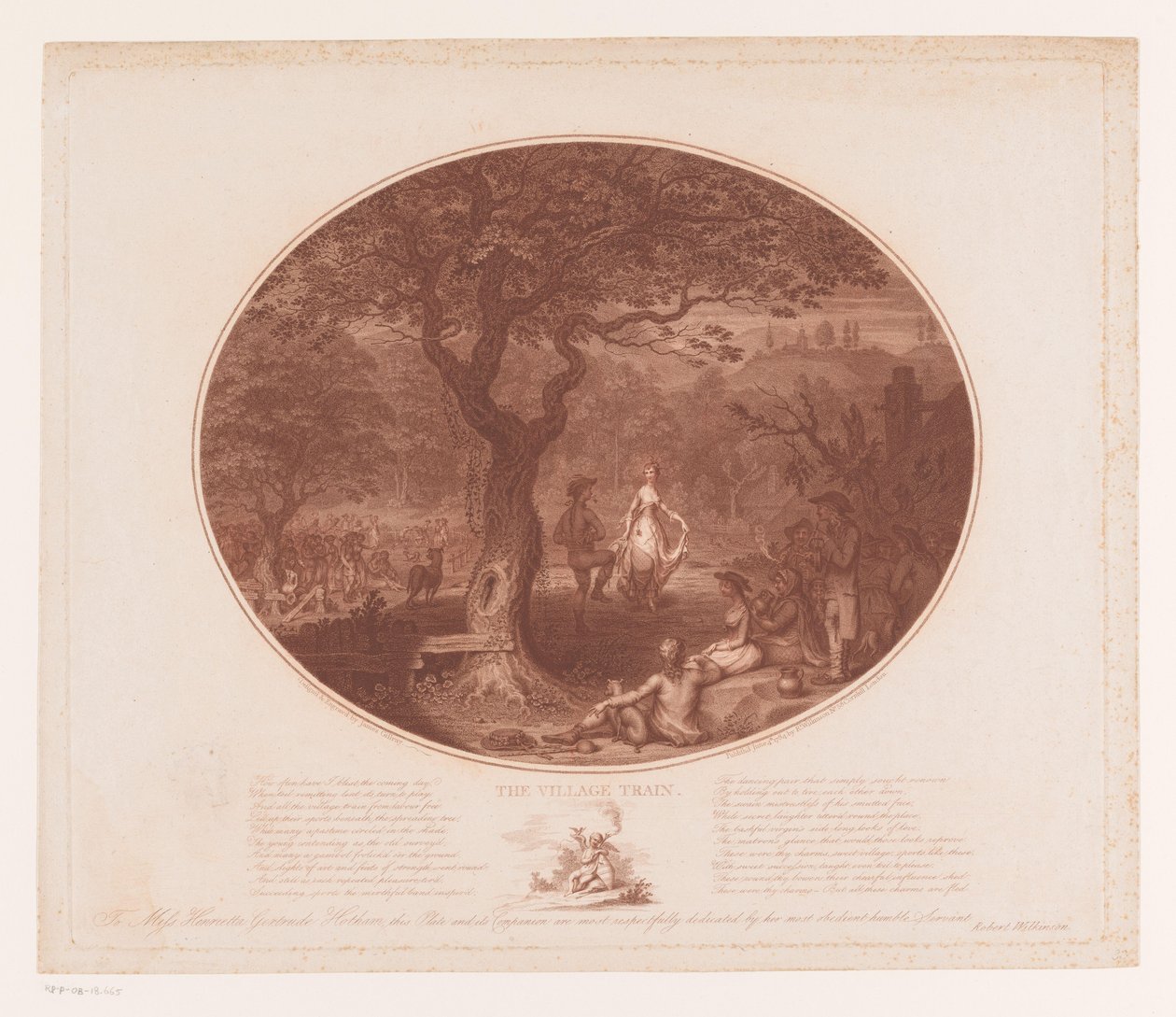 Homme et femme dansant sous un arbre - James Gillray