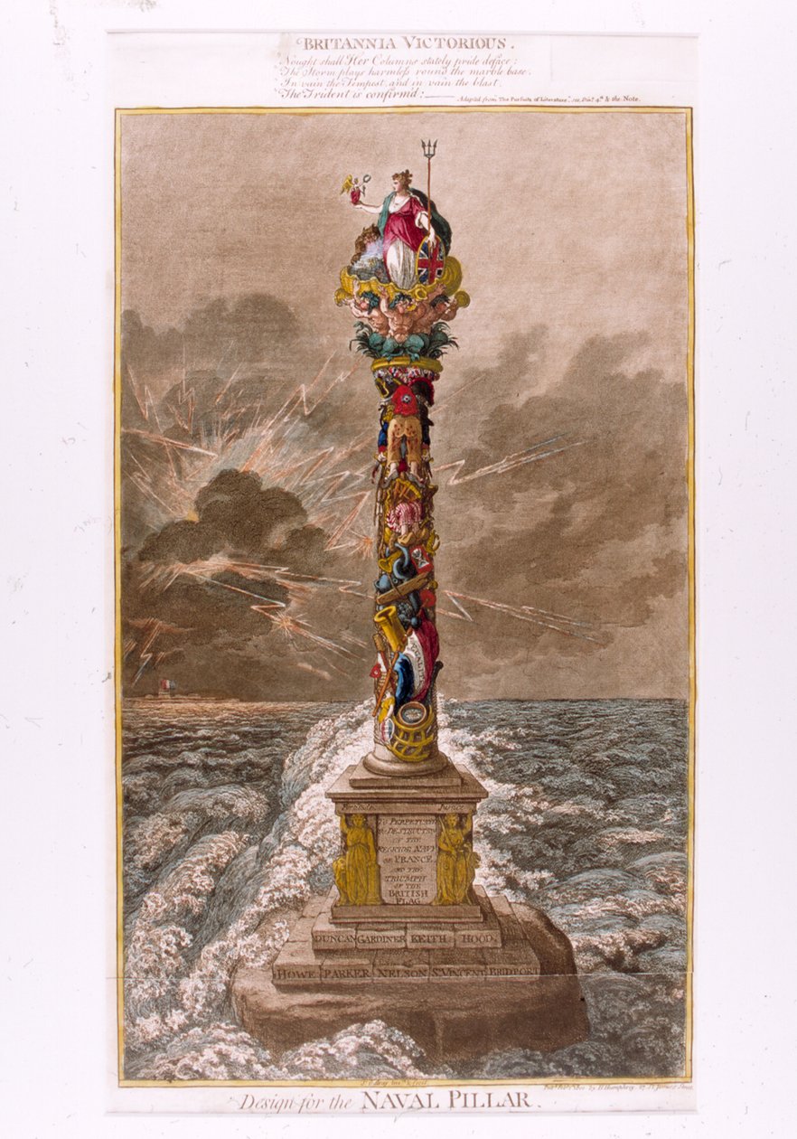 Conception pour le pilier naval, 1800 - James Gillray