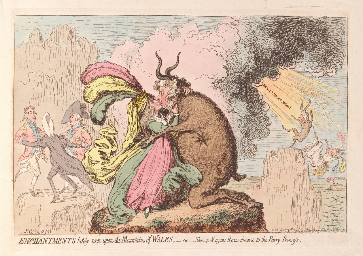 Enchantements récemment vus sur les montagnes du Pays de Galles ou la réconciliation de Shon-ap Morgan avec la princesse des fées - James Gillray