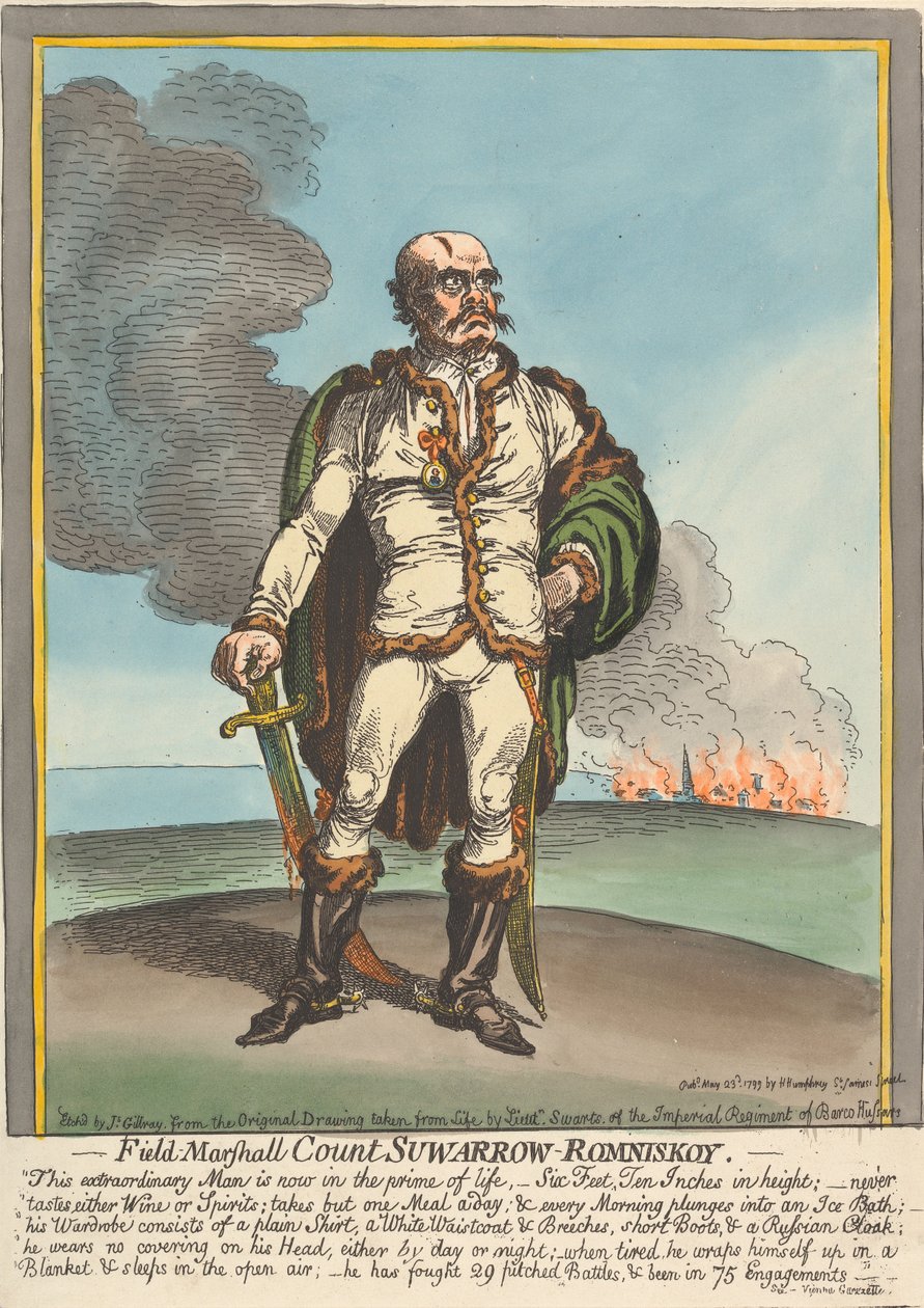 Le maréchal comte Suwarrow-Rominskoy --- - James Gillray