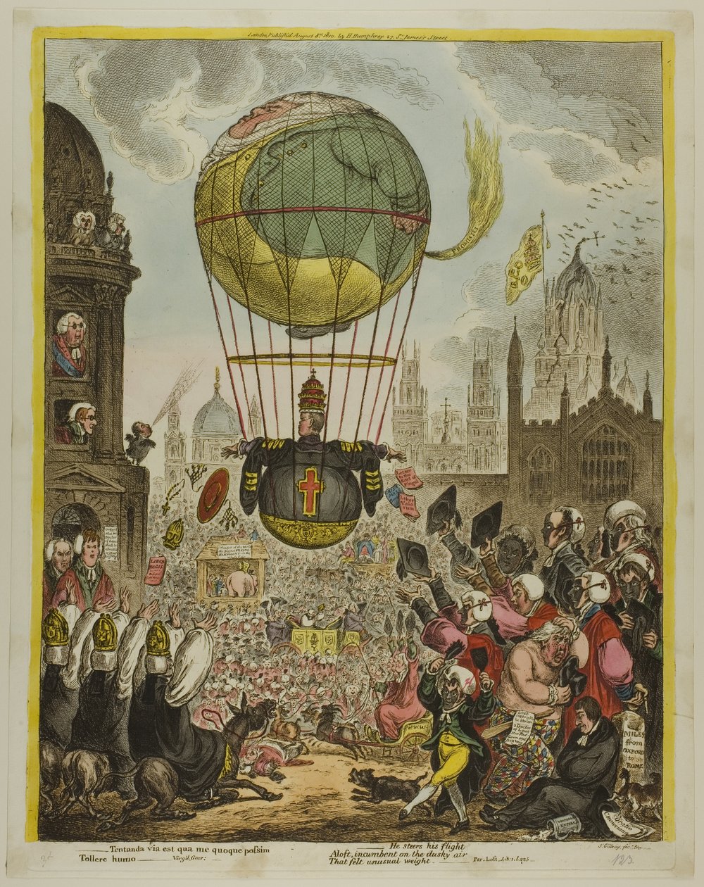 Il dirige son vol - James Gillray