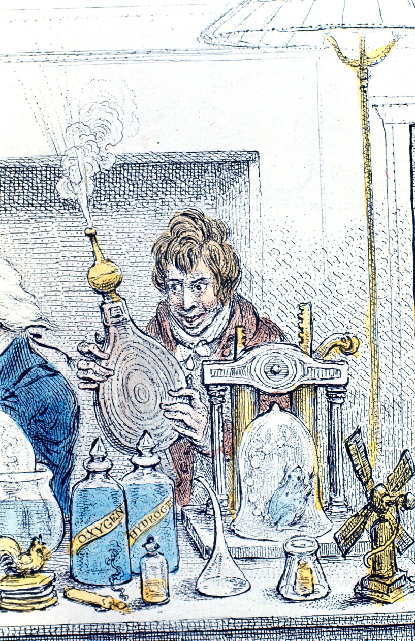 Humphry Davy, chimiste et inventeur britannique, 1802 - James Gillray