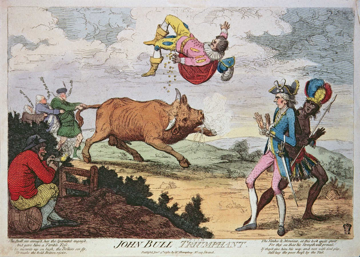 John Bull Triomphant, publié par William Humphrey, 4 janvier 1780 - James Gillray