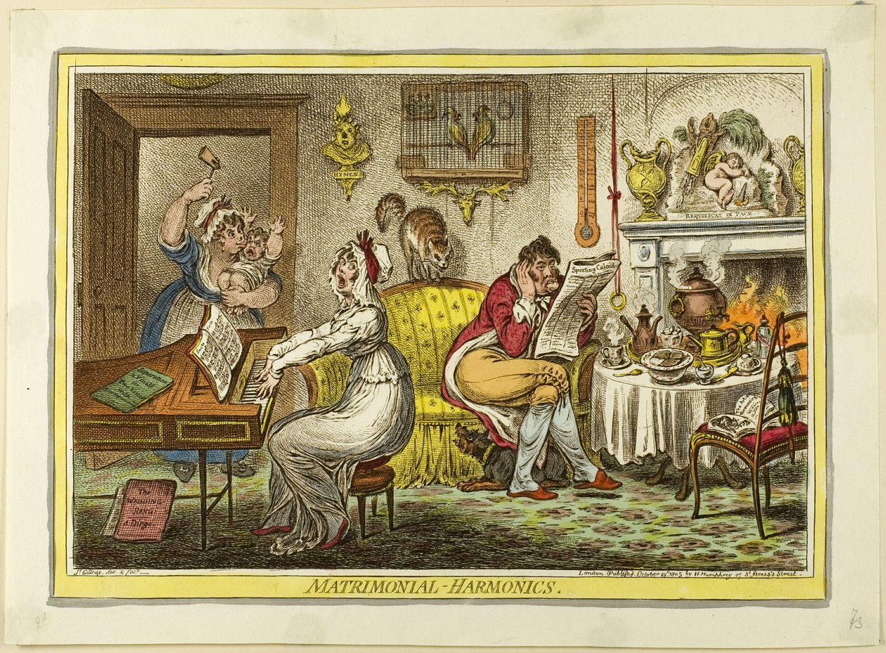 Harmoniques matrimoniales - James Gillray