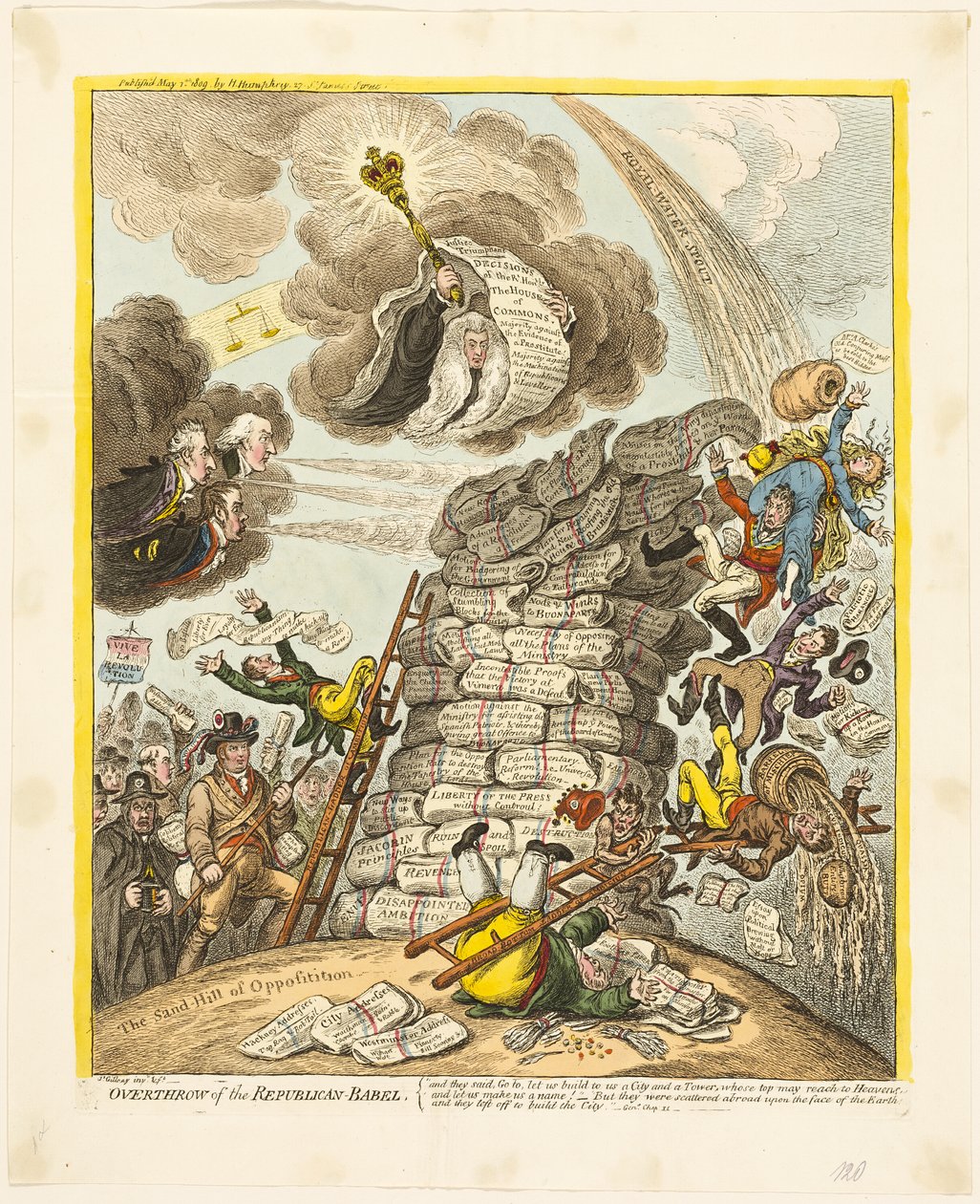 Renversement de la République-Babel - James Gillray