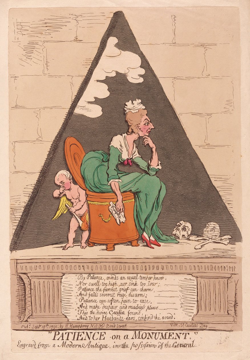 Patience sur un monument, pub. 1791 - James Gillray