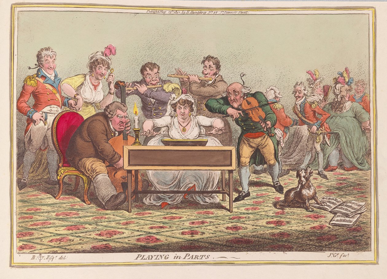 Jouer en parties, pub. 1801 - James Gillray